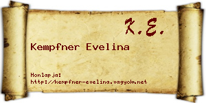 Kempfner Evelina névjegykártya